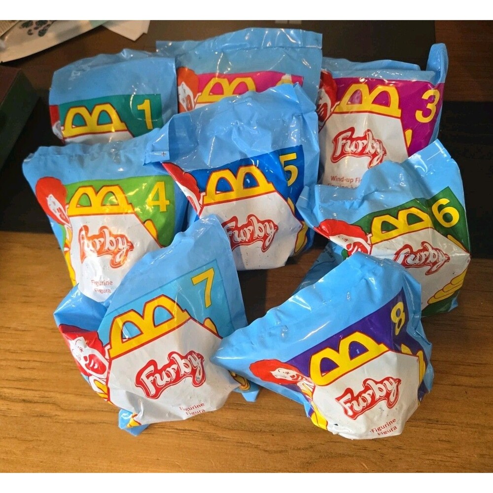 NOS Original Packaging Vintage McDonald's Furby 1998 Happy Meal Toys Singles